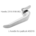 Stainless steel padlockable swivel handle FY 2310-0108-BGL