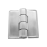 Stainless steel butt hinge 60x60mm with inbuilt screws FY 2715-0606-HLZ