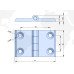 Butt stainless steel hinge 50x76 mm FY2715-0576-HCT