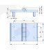 50x76mm stainless steel hinge with threaded studs FY2715-0576-HLZ