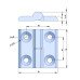 Stainless Steel Detachable Hinge 50x50mm FY2715-0505-HLI