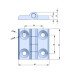 Folding stainless steel hinge 60x60 mm FY2715-0606-HCT