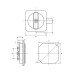 Lockable countersunk handle FY 005-3