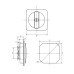 Rotary countersunk handle with lock FY 005-2