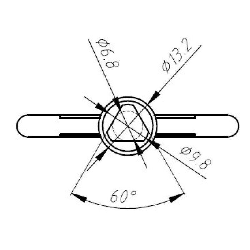 Triangular Key 8mm – High-Quality Locking Key for Industrial Use