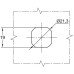 Quarter Turn Cam Lock 8mm Triangular Insert GH=40mm FY401.3-00052