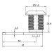 Quarter Turn Cam Lock 8mm Triangular Insert GH=40mm FY401.3-00052