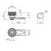 Square 8 mm Quater Turn Lock FY181.1.1.8