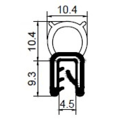 EPDM bubble gasket A2.004