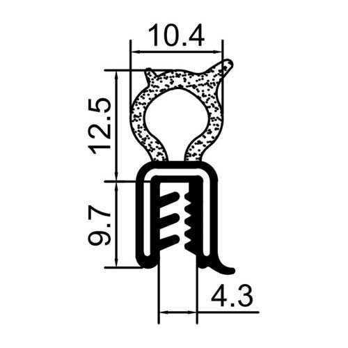 Rubber gasket profile A2.069