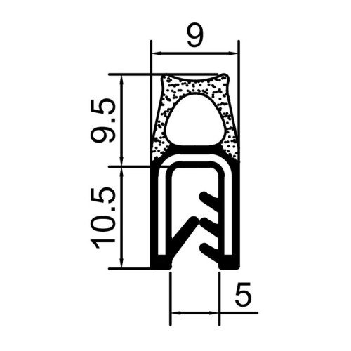 Armoured bubble EPDM gasket A2.074