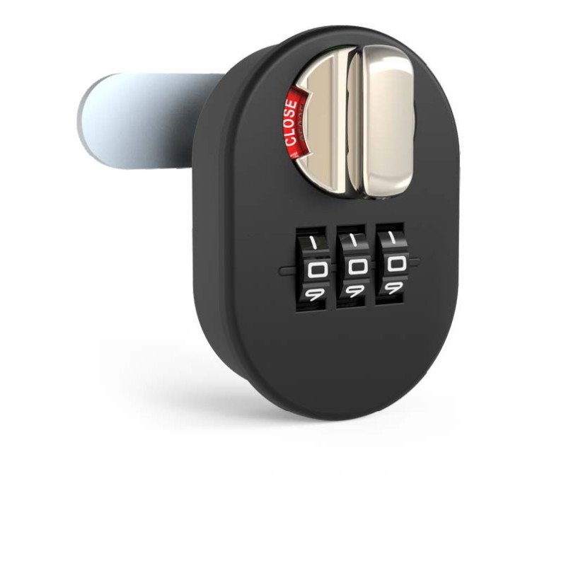 An oval-shaped 3-digit code cam lock FY 9546