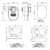 An oval-shaped 3-digit code cam lock FY 9546