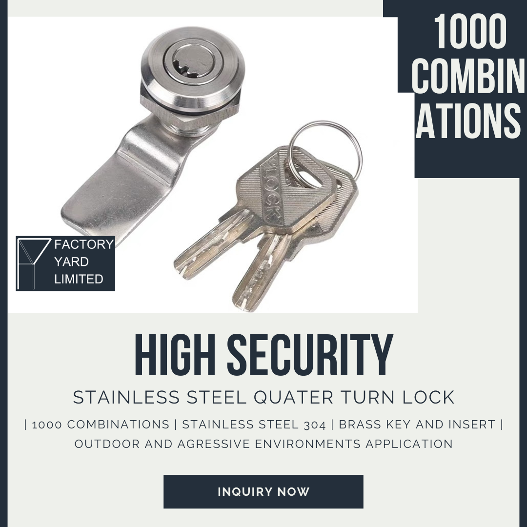 High-Security Stainless Steel Cam Locks for Outdoor Enclosures | Tight Adjustment & Durability